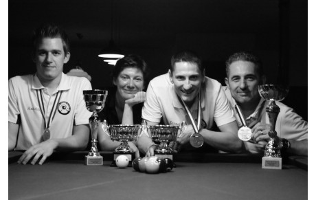 Quatre médaillés aux finales de France de billard américain.